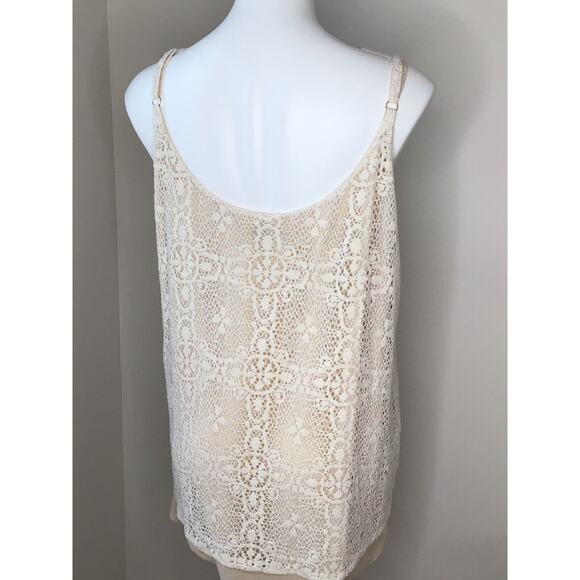 Cabi It Girl Ivory Lace Lined Camisole Blouse Style 798 Size XL - Picture 5 of 8